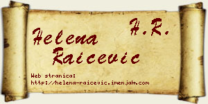 Helena Raičević vizit kartica